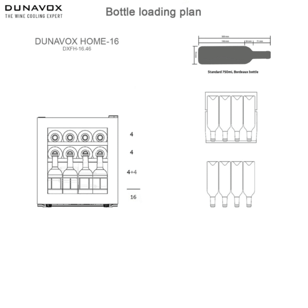 vinska vitrina DUNAVOX DXFH-16.46-5 Vinska vitrina DUNAVOX DXFH-16.46