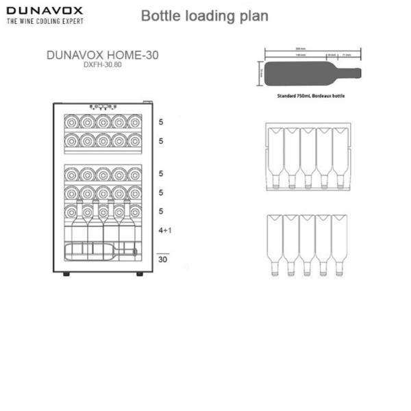 Vinska vitrina DUNAVOX  DXFH-30.80