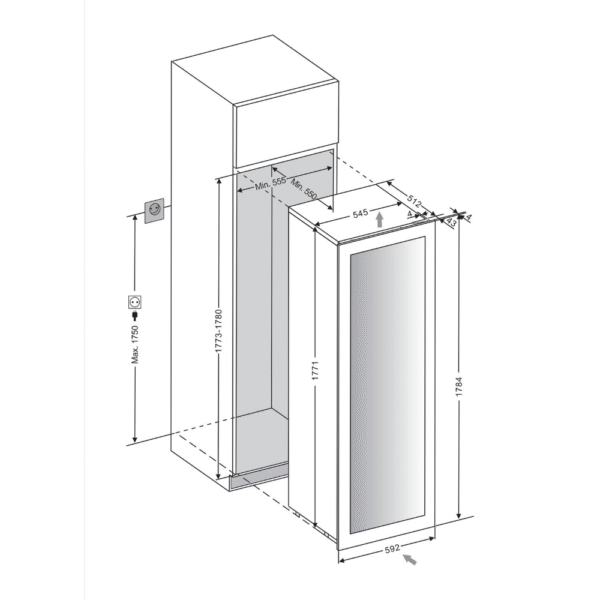 vinska vitrina mQuvee WKED112FGBP (11) Vinska vitrina mQuvee WKED112FGBP