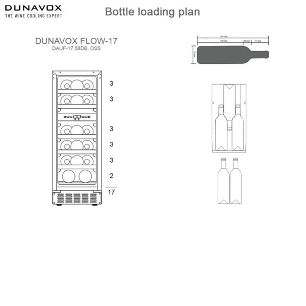 Vinska vitrina DUNAVOX DAUF-17.58DBH