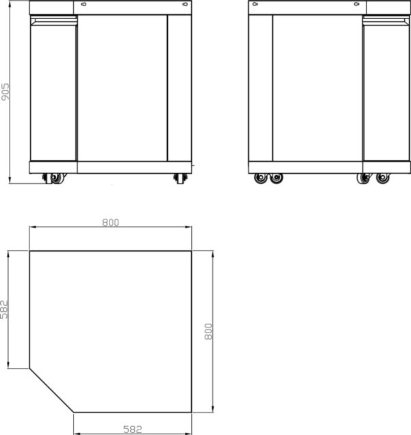 Veliki kotni modul 90° Black Collection