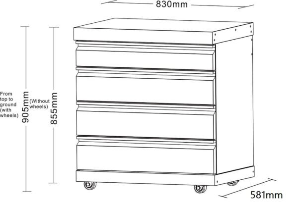 black-collection-module-with-4-drawers-2 Black Collection shranjevalni modul