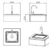 nordic-line-integrated-sink-module-black-7-1 Nordic Line modul s koritom stranski pogled