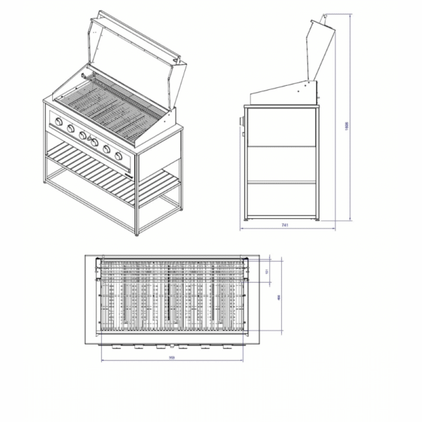 Delovna površina INOX Collection žara