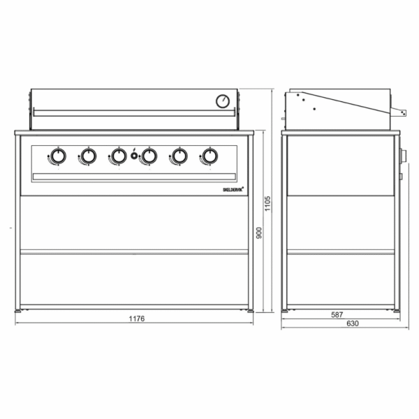 Zadnji pogled INOX Collection žara