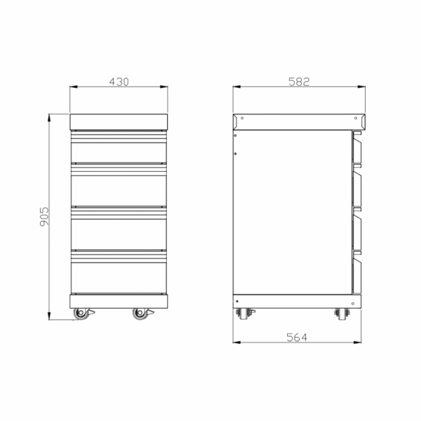 INOX Collection-4417-4 INOX predalni modul