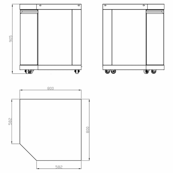 Modularni kotni element INOX