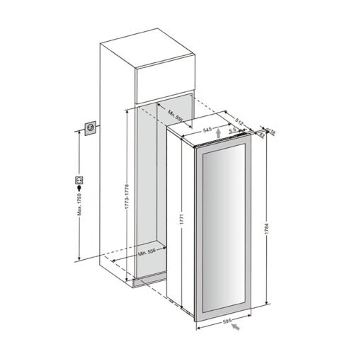 Vinska vitrina mQuvee EWD45PRPLH