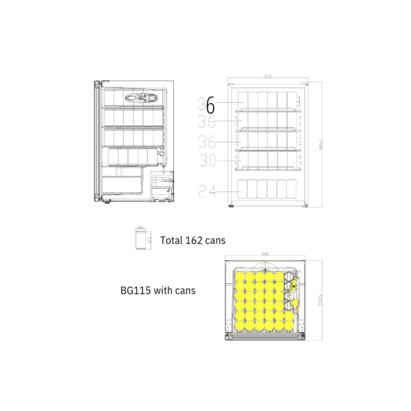 Hladilnik za pivo CAVIN NC-115B