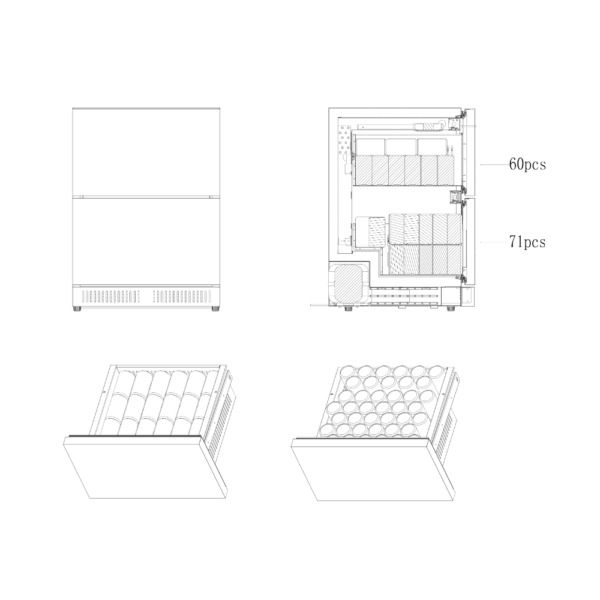 vinska vitrina CAVIN SY-51D (12) Zunanji hladilnik CAVIN SY-51D