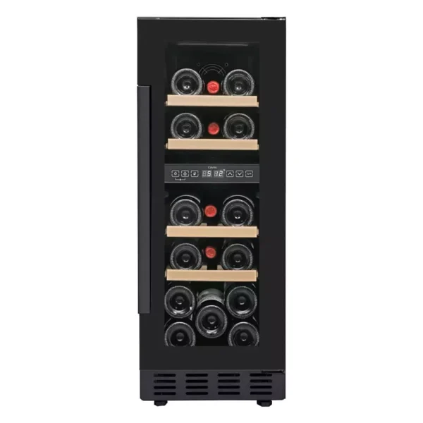 Prostostoječa vinska vitrina Cavin ACD30FGB s črnim steklom