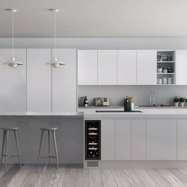 Vinska vitrina Dunavox DAUF-17.58DBH s črnim steklom