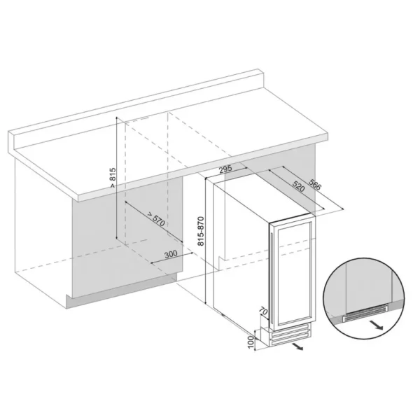 LED osvetlitev vinske vitrine Dunavox DAUF-17.58DBH