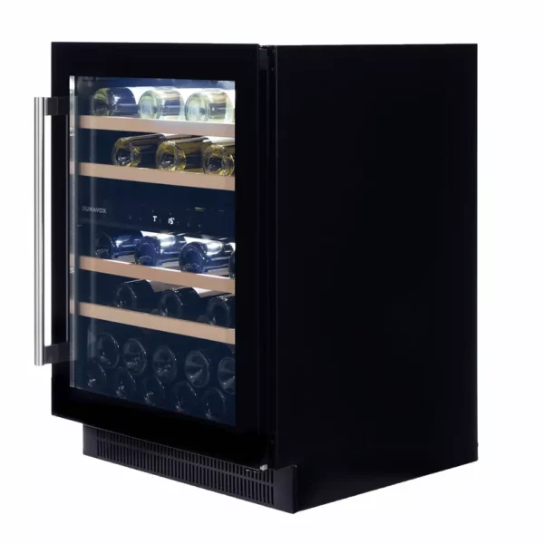 vinska vitrina DUNAVOX DAUF-39.121DB-4 Vinska vitrina DUNAVOX DAUF-39.121DB lesene izvlečne police