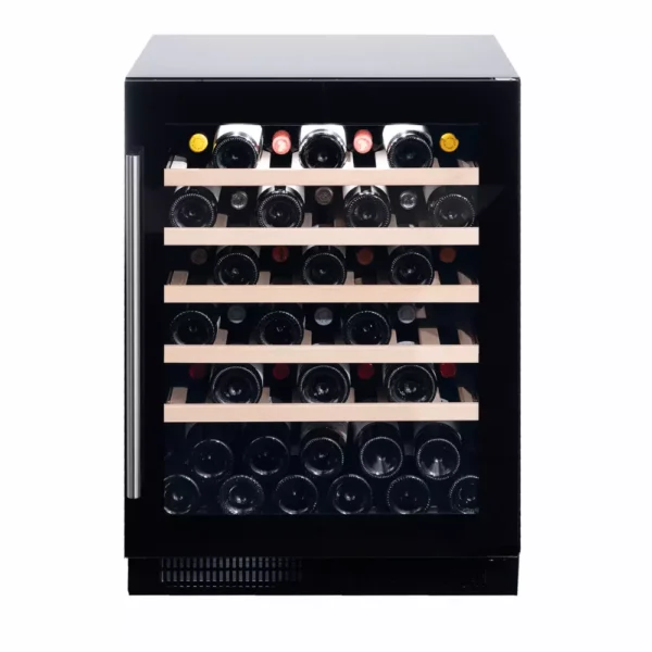 vinska vitrina DUNAVOX DAUF-46.138B-2 Vinska vitrina DUNAVOX DAUF-46.138B notranjost z lesenimi policami