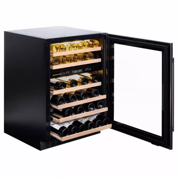 Vinska vitrina DUNAVOX DAUF-46.145DB lesene izvlečne police