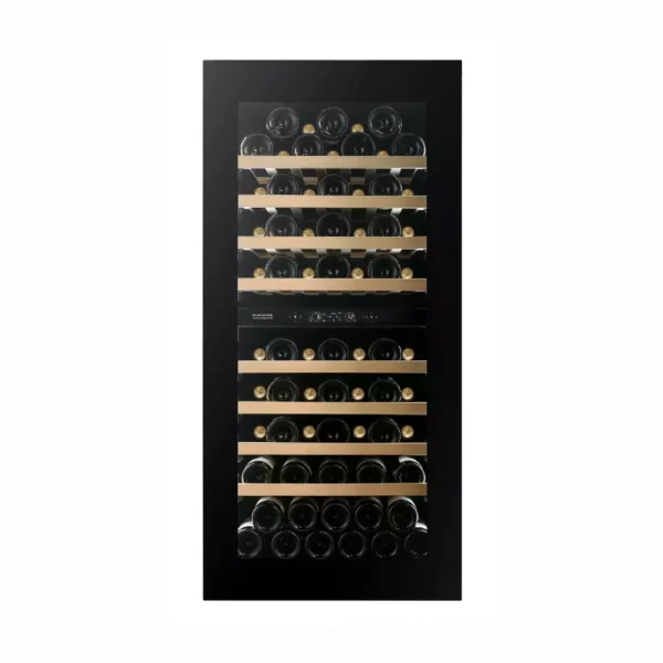 Vinska vitrina DUNAVOX DVH-70.185DB – velika vgradna vinska vitrina z dvema conama