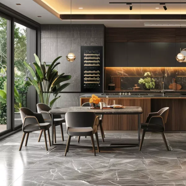 Vinska vitrina DUNAVOX DVH-70.185DB – sprednji pogled