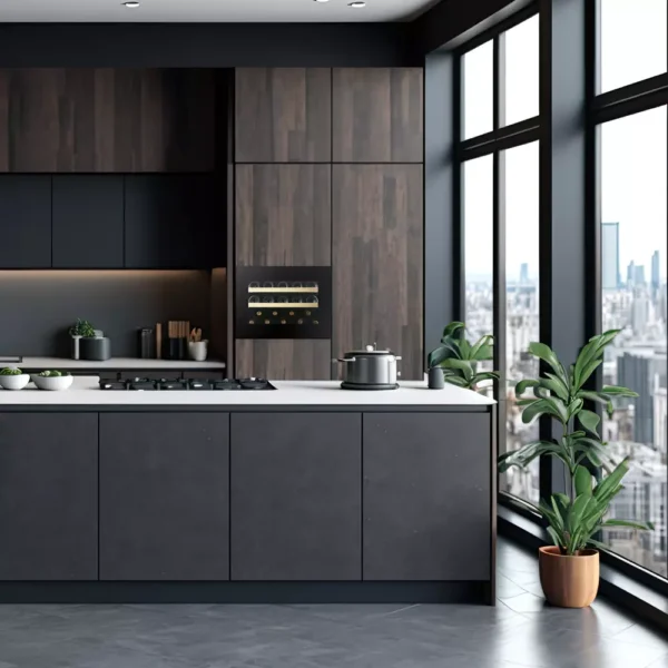 Vinska vitrina Dunavox DVN-19.50B.TO v kuhinji