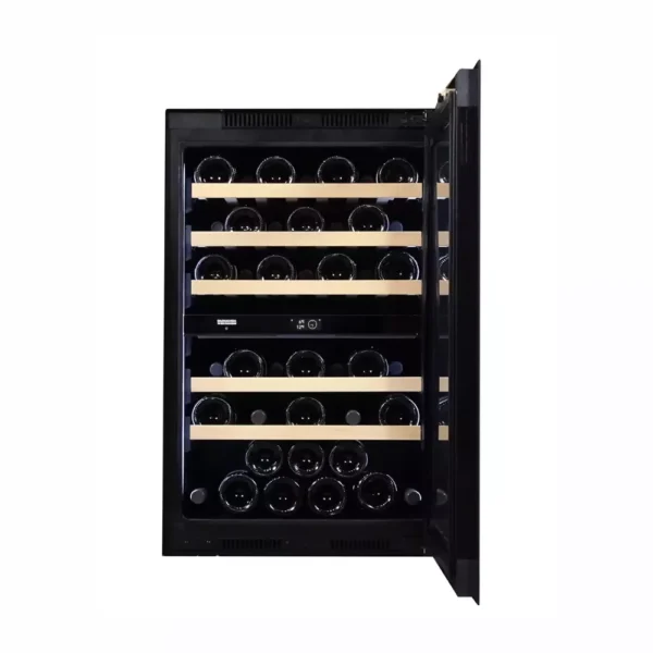 Razporeditev steklenic v vinski vitrini Dunavox DVP-44.120DB