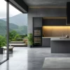 Vinska vitrina DUNAVOX DVS-70.185DB sprednji pogled
