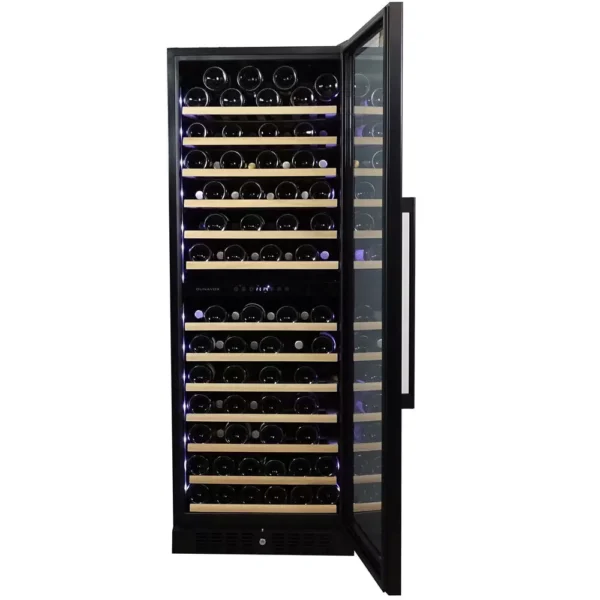 Vinska vitrina DUNAVOX DX-108.330DB sprednji pogled
