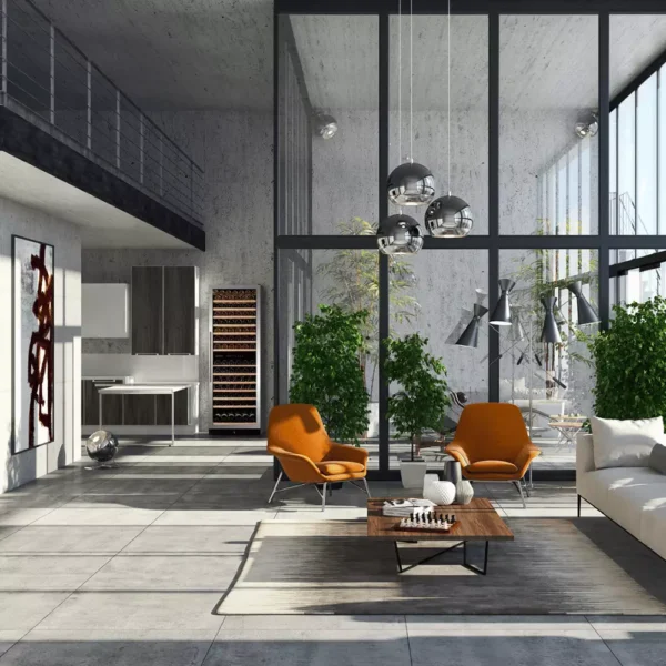 Vinska vitrina DUNAVOX DX-166.428DBK – sprednji pogled