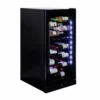 Vinska vitrina DUNAVOX DX-58.258DB notranjost z lesenimi policami