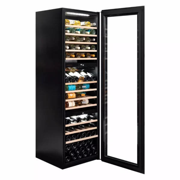 Vinska vitrina DUNAVOX DX-89.246TB – detajl police in vodil