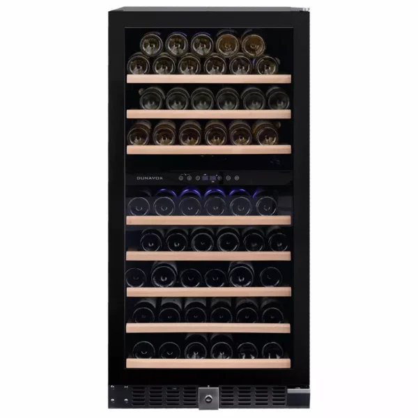 Vinska vitrina DUNAVOX DX-94.270DBK – vgradna vinska vitrina z dvema conama