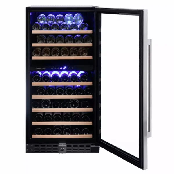 Vinska vitrina DUNAVOX DX-94.270DBK – notranjost vinske vitrine