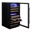 Vinska vitrina DUNAVOX DX-94.270DBK – lesene police za vino