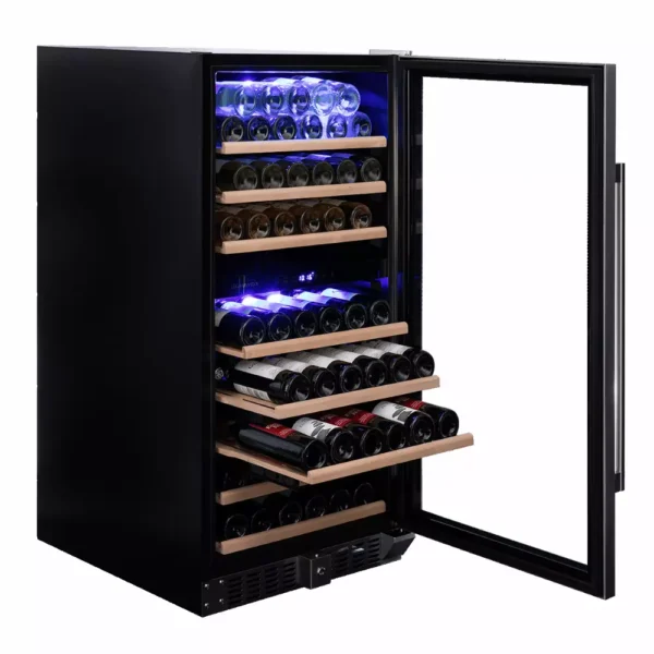 Vinska vitrina DUNAVOX DX-94.270DBK – lesene police za vino