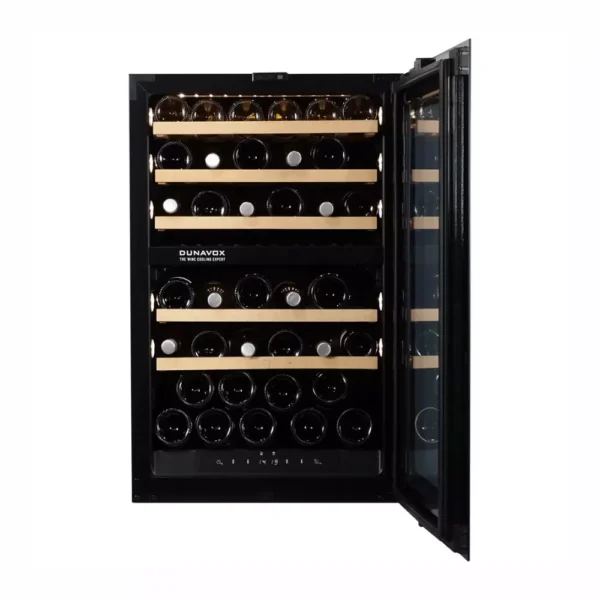 Razporeditev steklenic v vinski vitrini Dunavox DXB-42.100DB