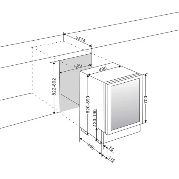 Vinska vitrina mQuvee WCD50AB-700 premium vinska vitrina