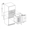 Vinska vitrina mQuvee WKED25FGBP integrirana vinska vitrina