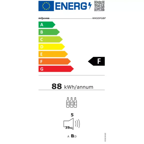 Celoten pogled na vinsko vitrino mQuvée WKS5FGBP