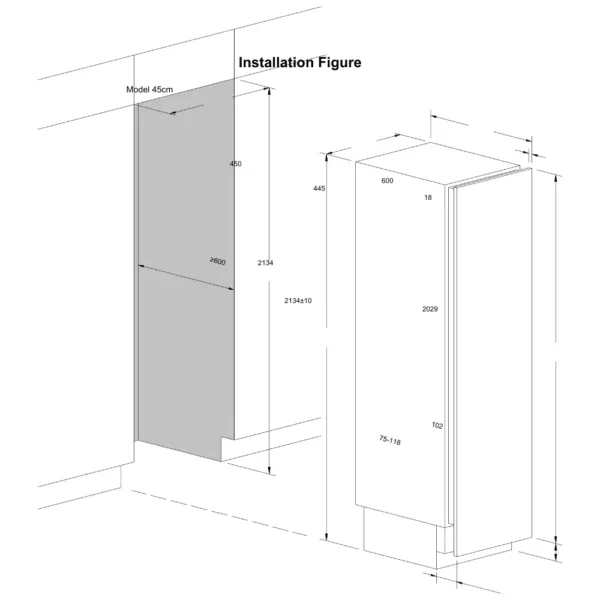 mQuvée EWD45PRP odprta vrata