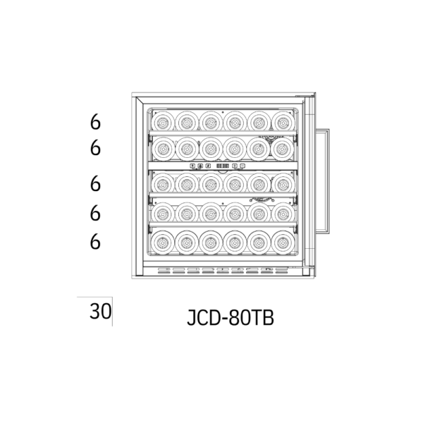 Vinska vitrina CAVIN SCD60FGB